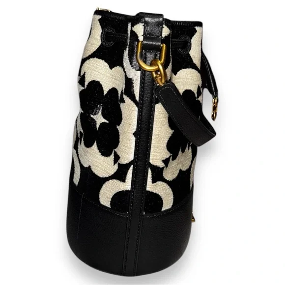 KATE SPADE Spade Flower Monogram Gramercy Chenille Medium Bucket Bag - Picture 6 of 16